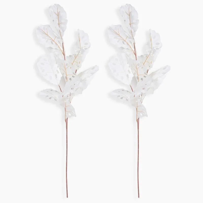 Timeless Petals (White) Premium Artificial Floral - Set Of Two media 5