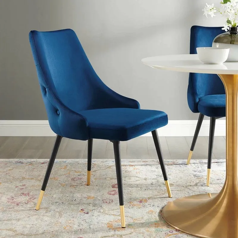 Lunara Neem Wood Accent Chair - Dark Blue media 4