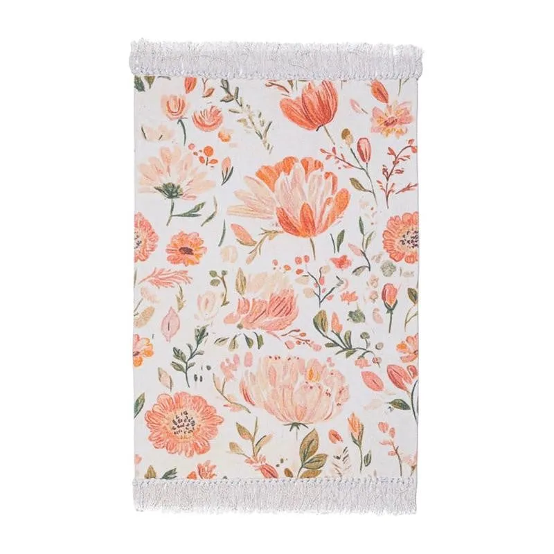 Sylven Cotton Door Mats - White & Orange media 8