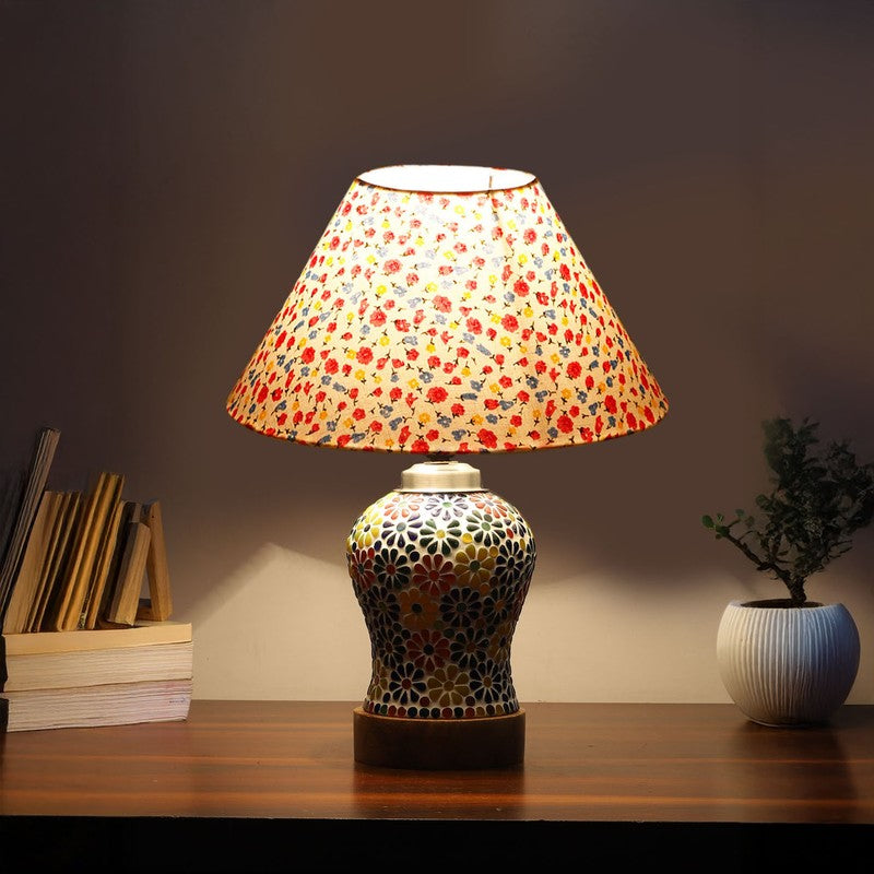 Aurelia Fleura Arbor Wooden Table Lamp - Multicolor