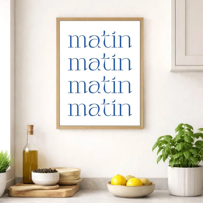 Matin Letters Archival Canvas Wall Art - Brown media 4