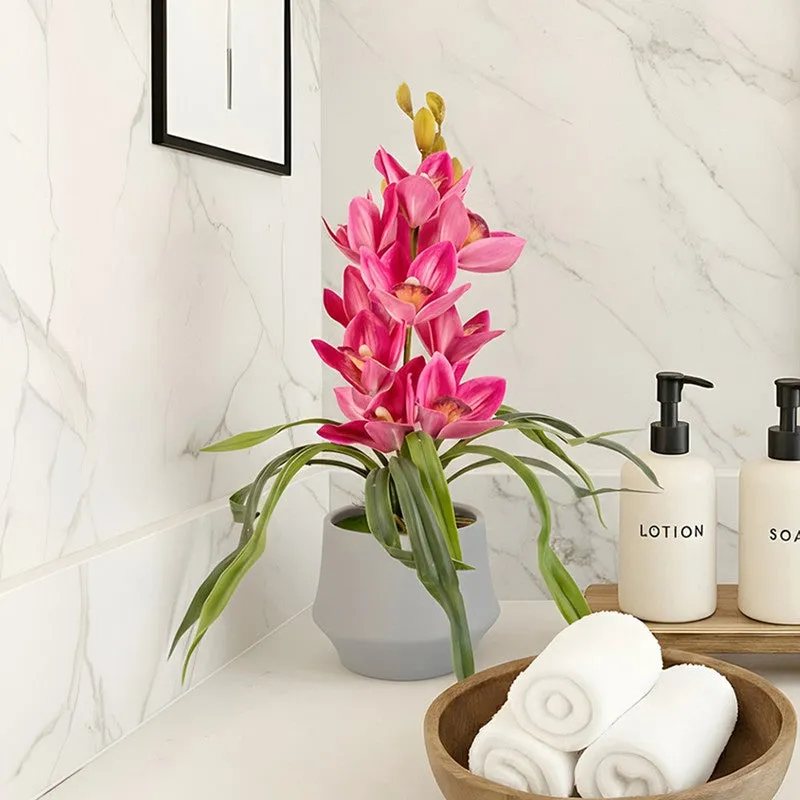 AarviDecor Blush Orchid Silk Artificial Plants media 7