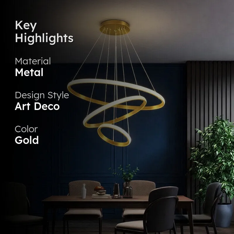 Nova Halo Metal Ceiling Lamp - Gold media 2