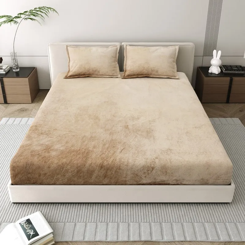 VelvetDream Woolen Bedsheet (Beige) - 150 GSM media 3