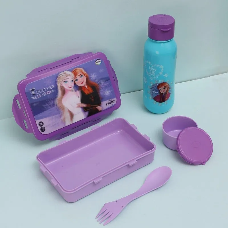 Frozen Princesses Lunch Box  700 ML With 600 ML Water Bottle - Two Piece Set media 3