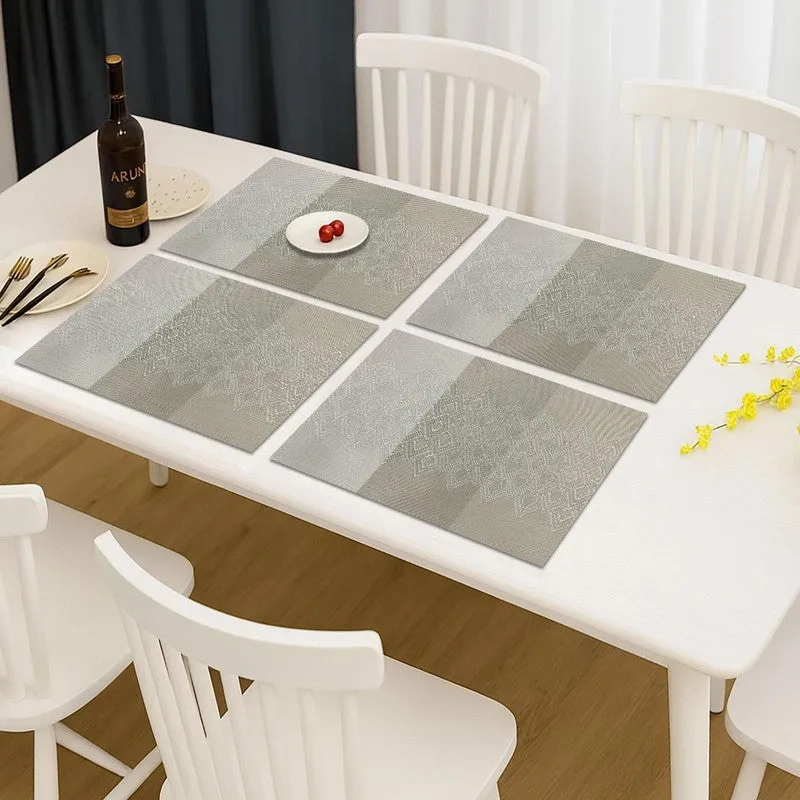 Averin Multicolor Rectangle PVC Table Mats - Set Of Four media 1