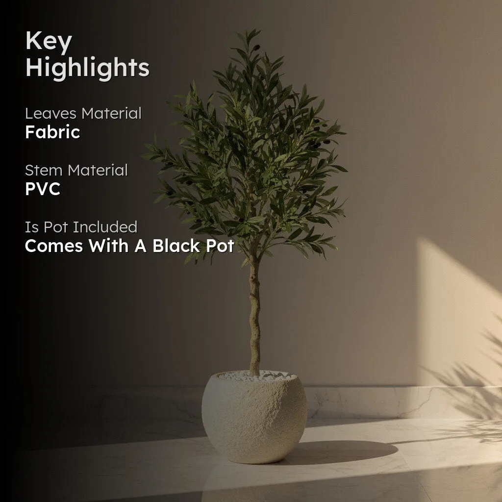 NatureTouch Artificial Floral Plant With Black Fiber Pot - 4.2 Feet media 2
