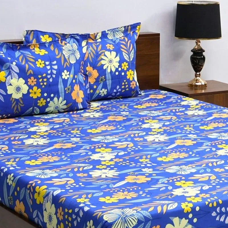 Hiral Floral Microfiber Bedsheet - 110 GSM media 4