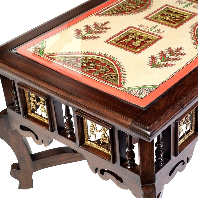Voila Teak Wood Center Table media 6