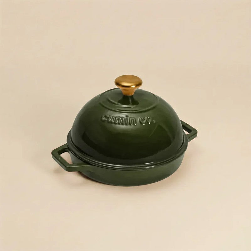 Cumin Co Enamel Cast Iron Bread Oven (Green) - 1000 mL media 3