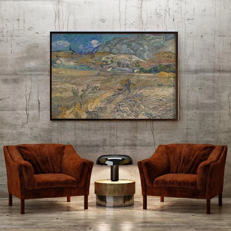 Landscape At Saint R?my By Vincent Van Gogh - Black Frame media 4