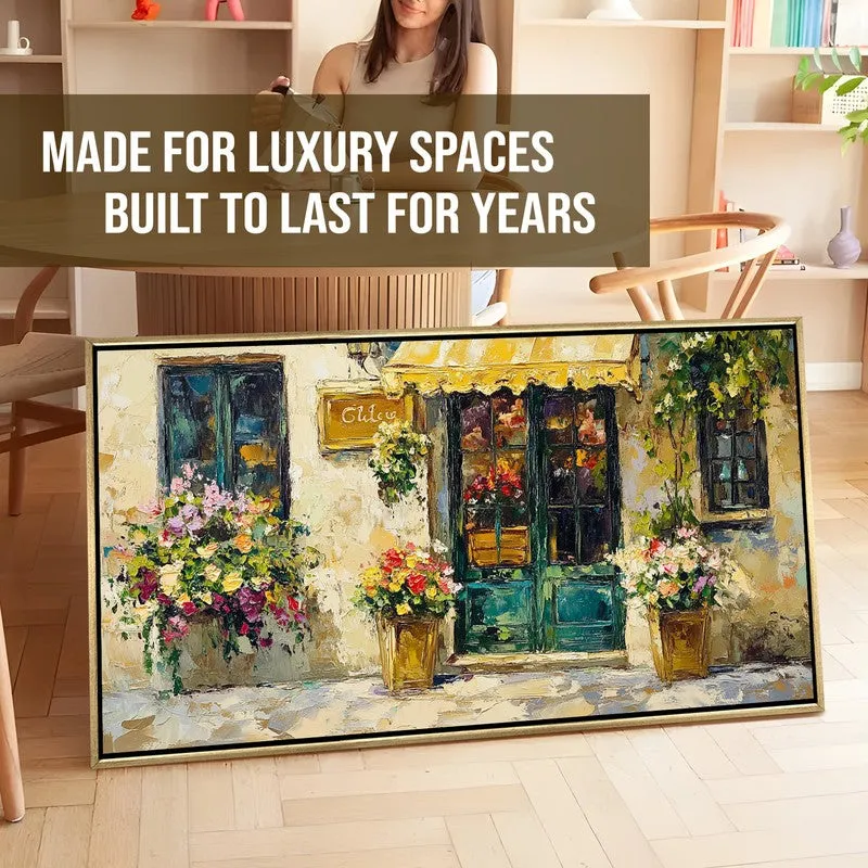 Geranium Canvas Wall Painting With Frame media 7