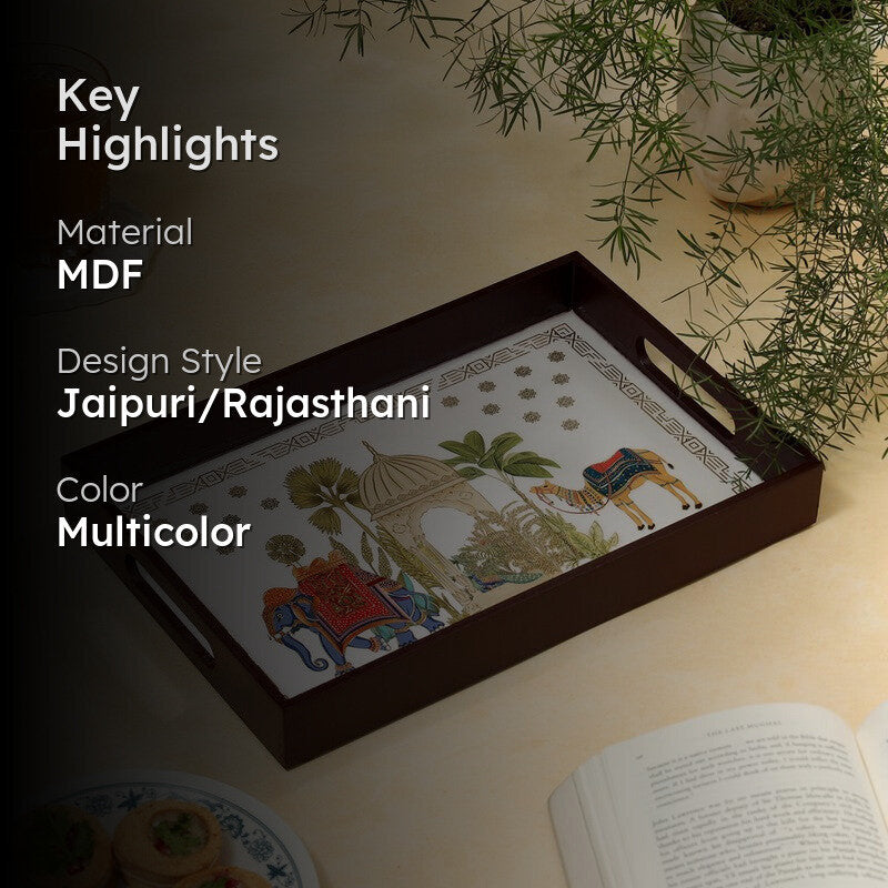 Rajvaha Wooden Serving Tray media 2
