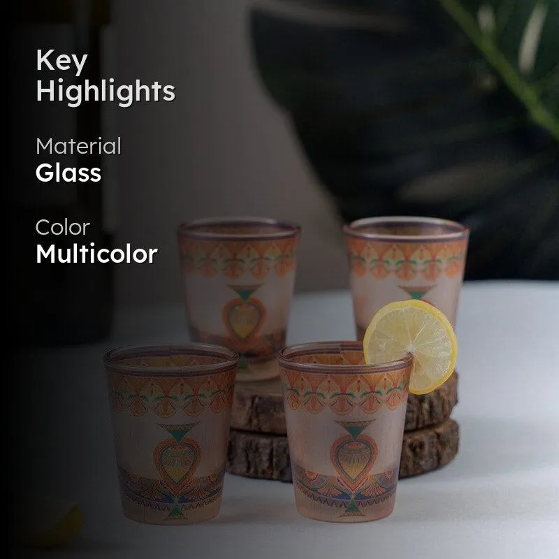 Ethnic Parade Frosted Shot Glass (30 ml) - Set Of Four media 2