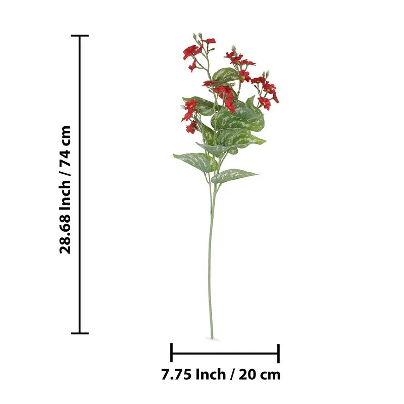 Linora Begonia Artificial Flower(Red) - Set Of Two media 6