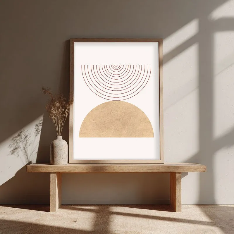Bohemian Tranquility Canvas Wall Painting With Brown Frame media 4