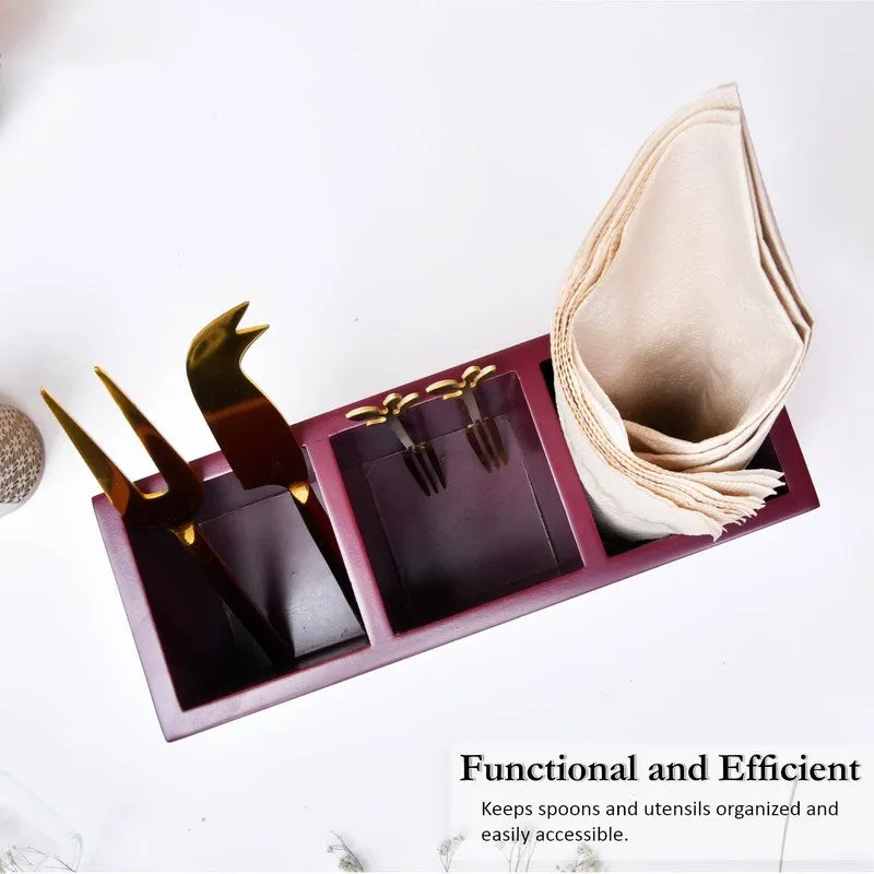 Assorted Designer Wooden Cutlery Stand media 3