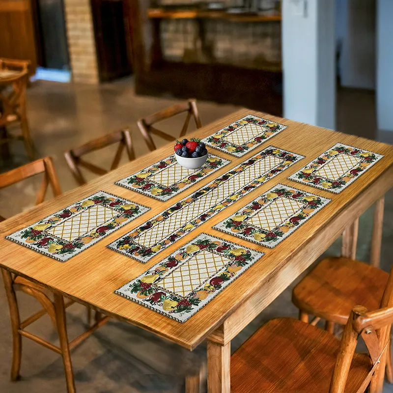 Gem Weave Table Mat With Runner - Seven Piece Set media 1