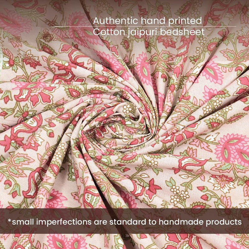 Urban Space Natural Harmony Cotton Bedsheet (Pink) - 200 TC media 7