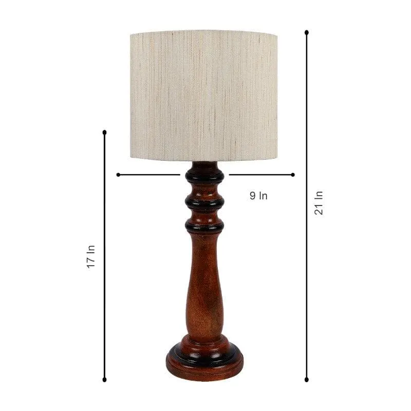 Sorar Rene Fabric Table Lamp - White,Brown media 6