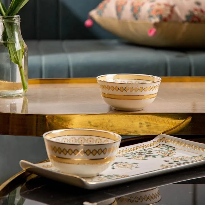 Hridi Bowl & Tray Set - Set Of Three media 1