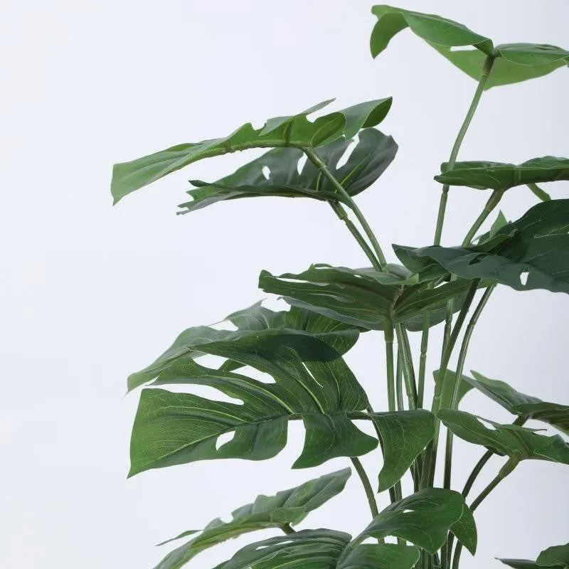 NatureScape Artificial Leaf Plant With Black Fiber Pot - 2 Feet media 5