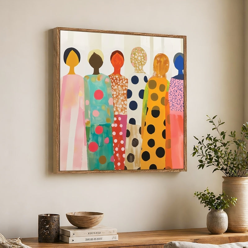 Painted Spirit Canvas Wall Art With Frame