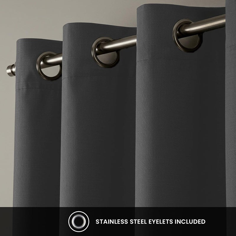Urban Space Soft Grey Blackout Curtain - Set Of Two media 4