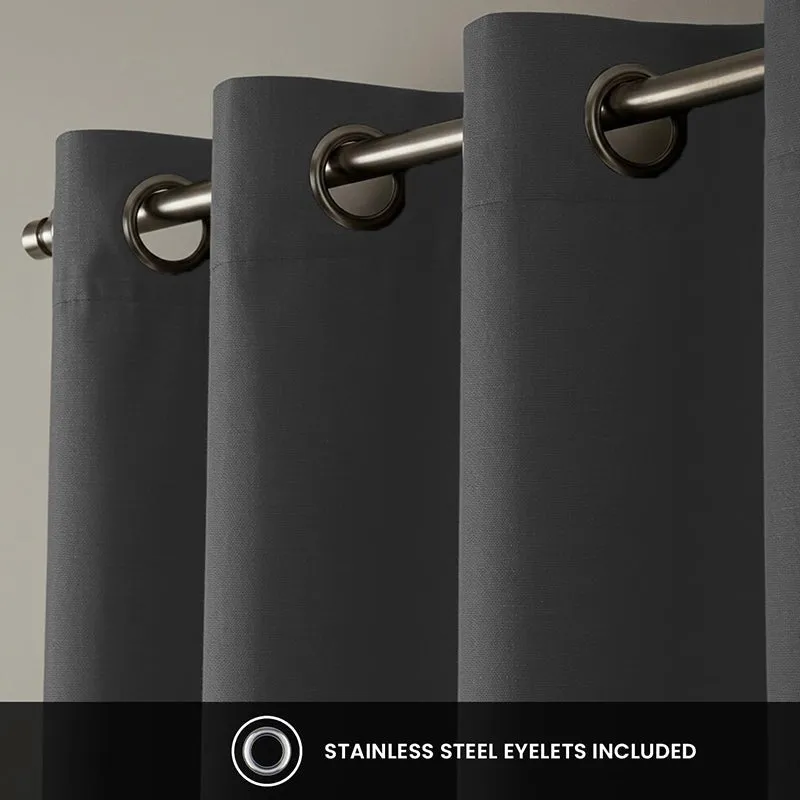 Urban Space Soft Grey Blackout Curtain - Set Of Two media 4