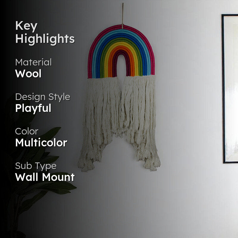 Rainbow Rove Woolen Wall Accent media 2