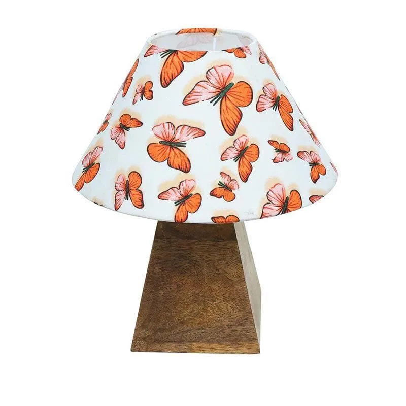 Pyramid Perfection Butterfly Fabric Table Lamp - Multicolor media 4