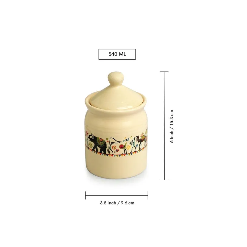 Elephant Parade Air Tight Storage Jar (540 mL Each) - Set Of Two media 6