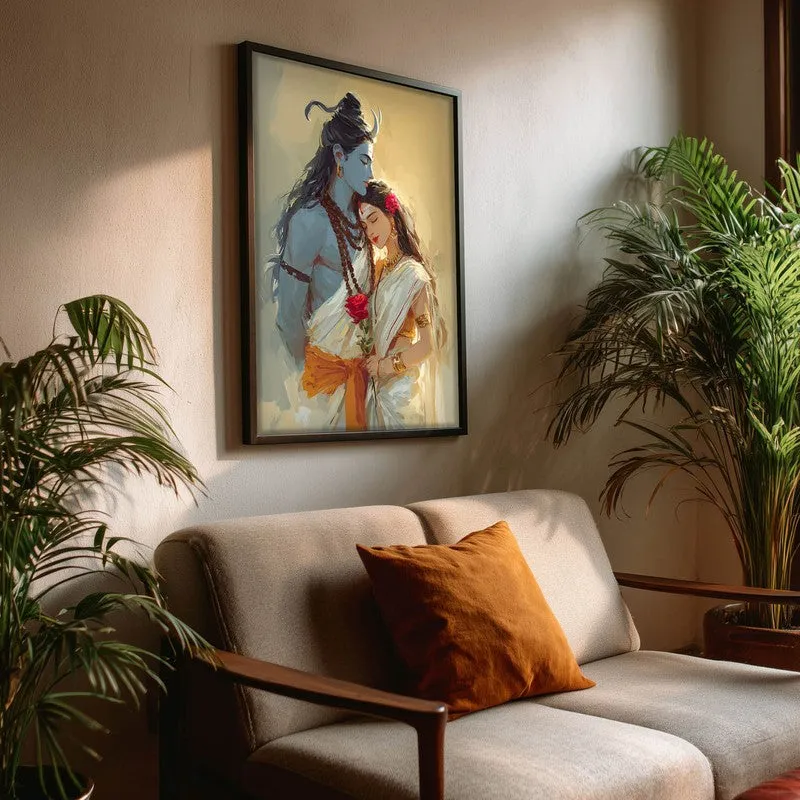Lord Shiva and Parvati Archival Paper Wall Art media 3