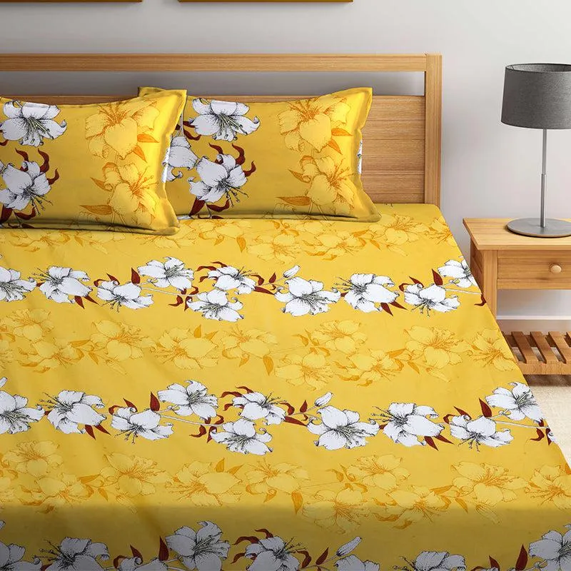 Otis Floral Bedsheet - 150 GSM media 1