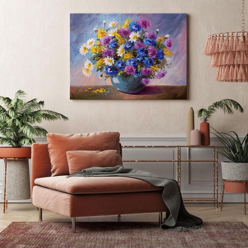 Bouquet Of Wildflowers Canvas Painting - Maksim Gorbunov - Gallery Wrap