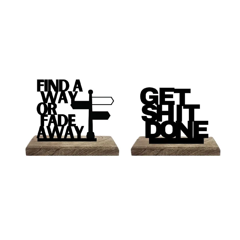 Resolve & Persistence Typography Showpiece - Set Of Two media 5