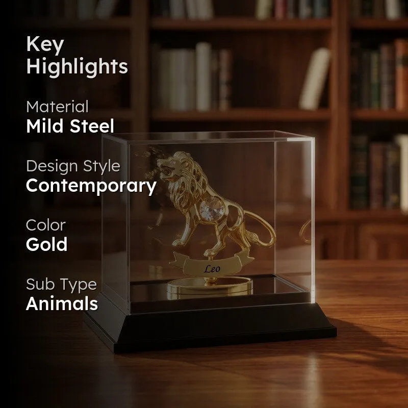 Golden Roar 24K Gold Plated Mild Steel Showpiece media 2