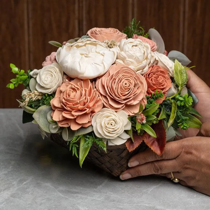 Ember Solawood Artificial Flower With Cane Basket media 4