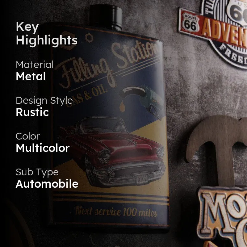 Filling Station Whiskey Bottle Metal Wall Accent media 2