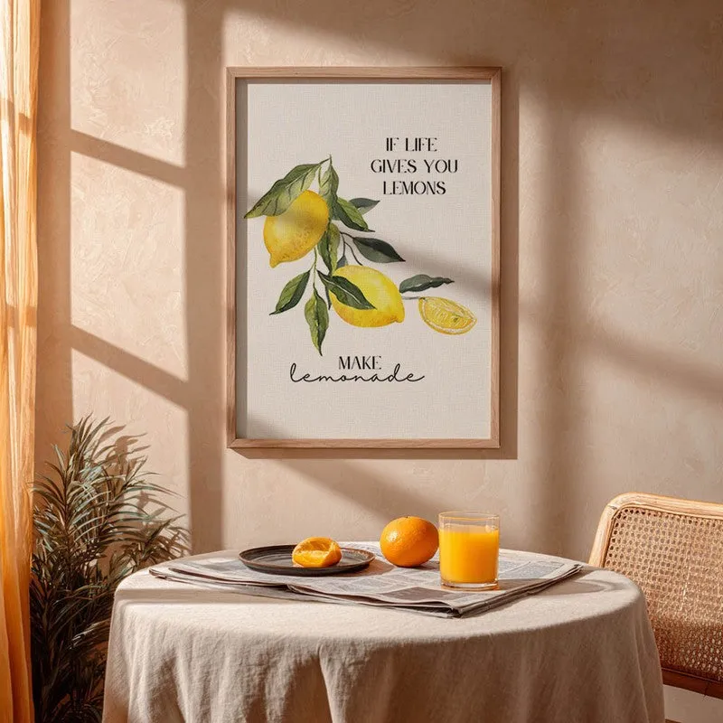 Yelllow Zest Archival Canvas Wall Art - Brown media 4