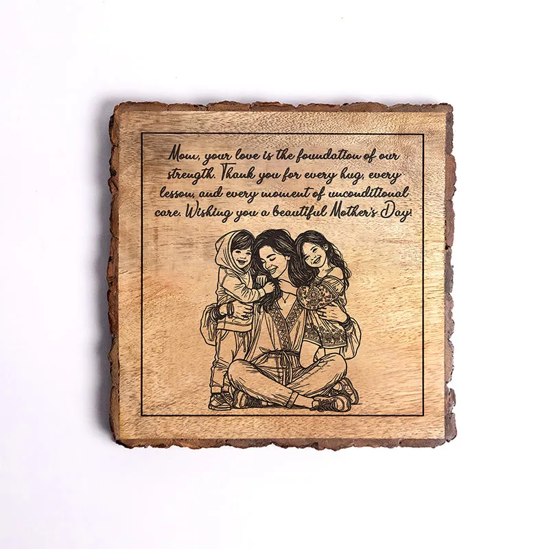 Foundation Of Strength Wood Showpiece - Square media 5