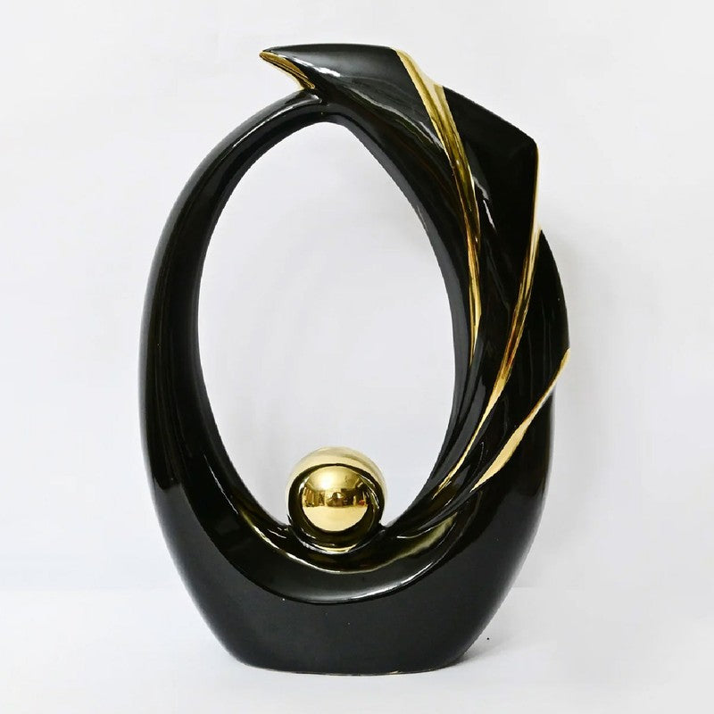 Orvix Luxe Curve Sculpted Showpiece - Black media 3