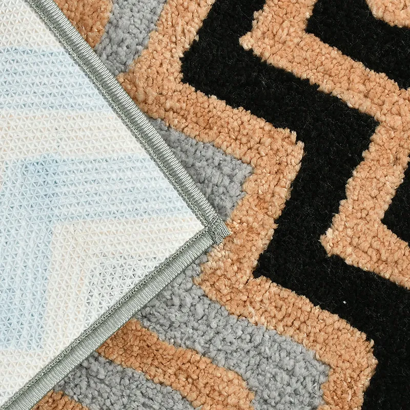 Striava Microfiber Bath Mat - Beige & Black media 5