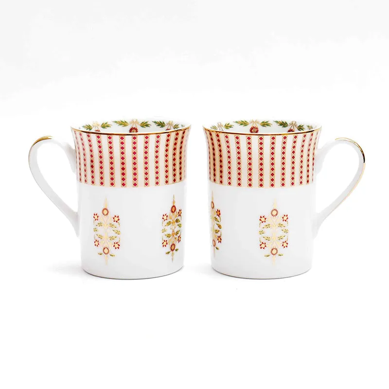 Gilded Classic 24k Gold Brushed Porcelain Coffee Mug (300 mL Each) - Set Of Six media 4