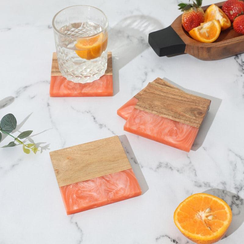 Khalan Acacia Wood Coasters - Set Of Four