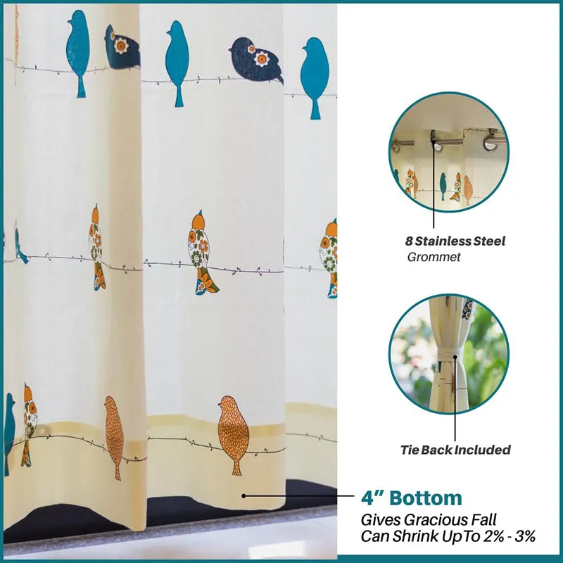 Urban Space Pakshi Curtain (Multicolor) - Set Of Two media 5