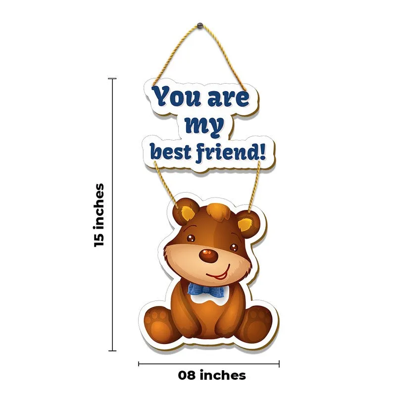 Best Friend Bear MDF Wall Hanging MDF Wall Accent media 5