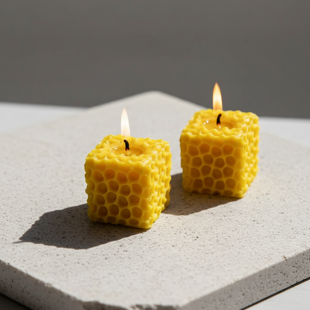 Honeycomb Cinnamon Scented Candle - Set Of Two