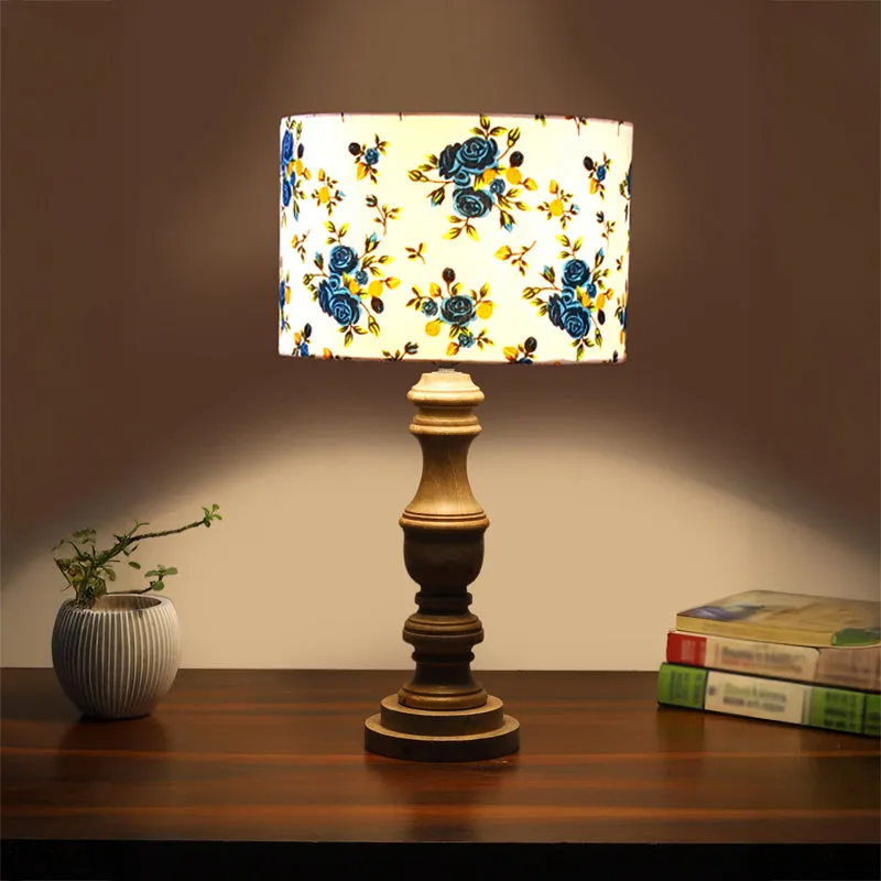 Elowen Carve Wooden Table Lamp - Multicolor media 1