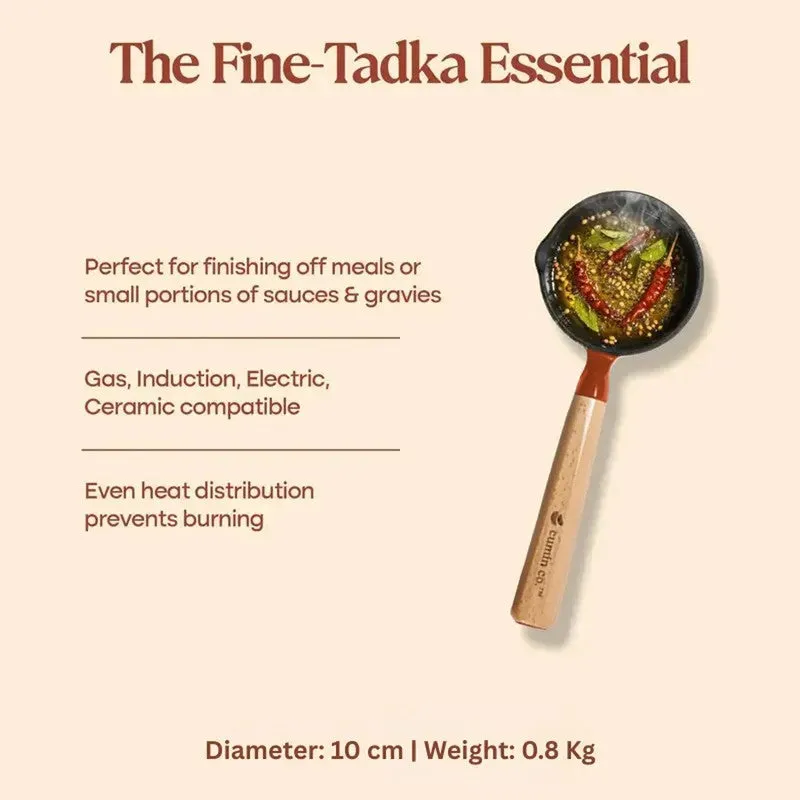 Cumin Co Enamel Cast Iron Tadka Pan (250 mL) - Rust media 7